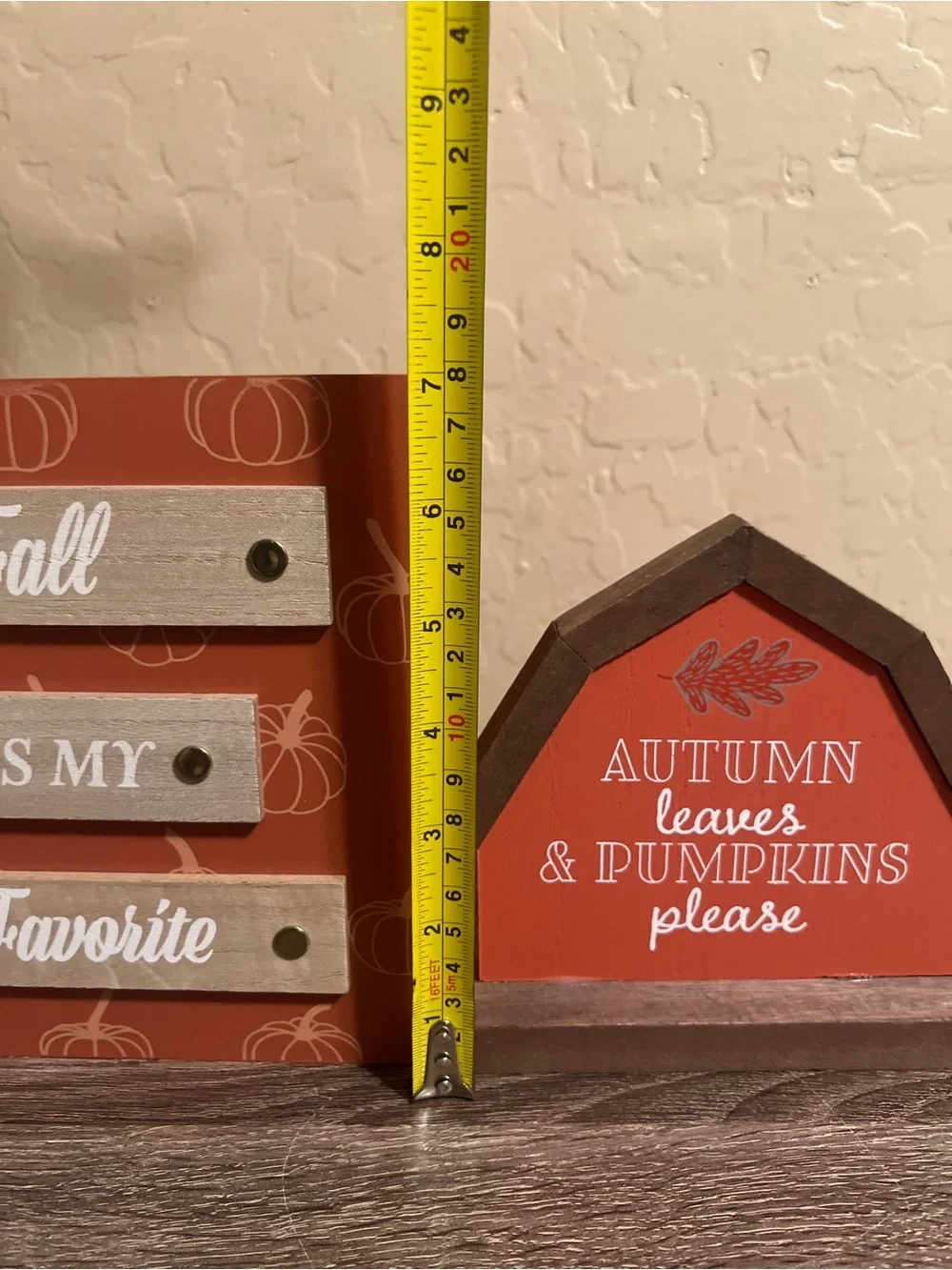 Target Bullseye Signs Fall Favorite Autumn Leaves Pumpkins Barn Wood NWT